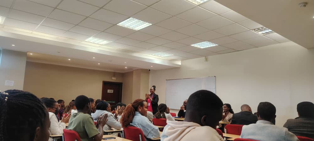 Orientation speech and welcoming first-year cohort students from the Dean of Students' Office