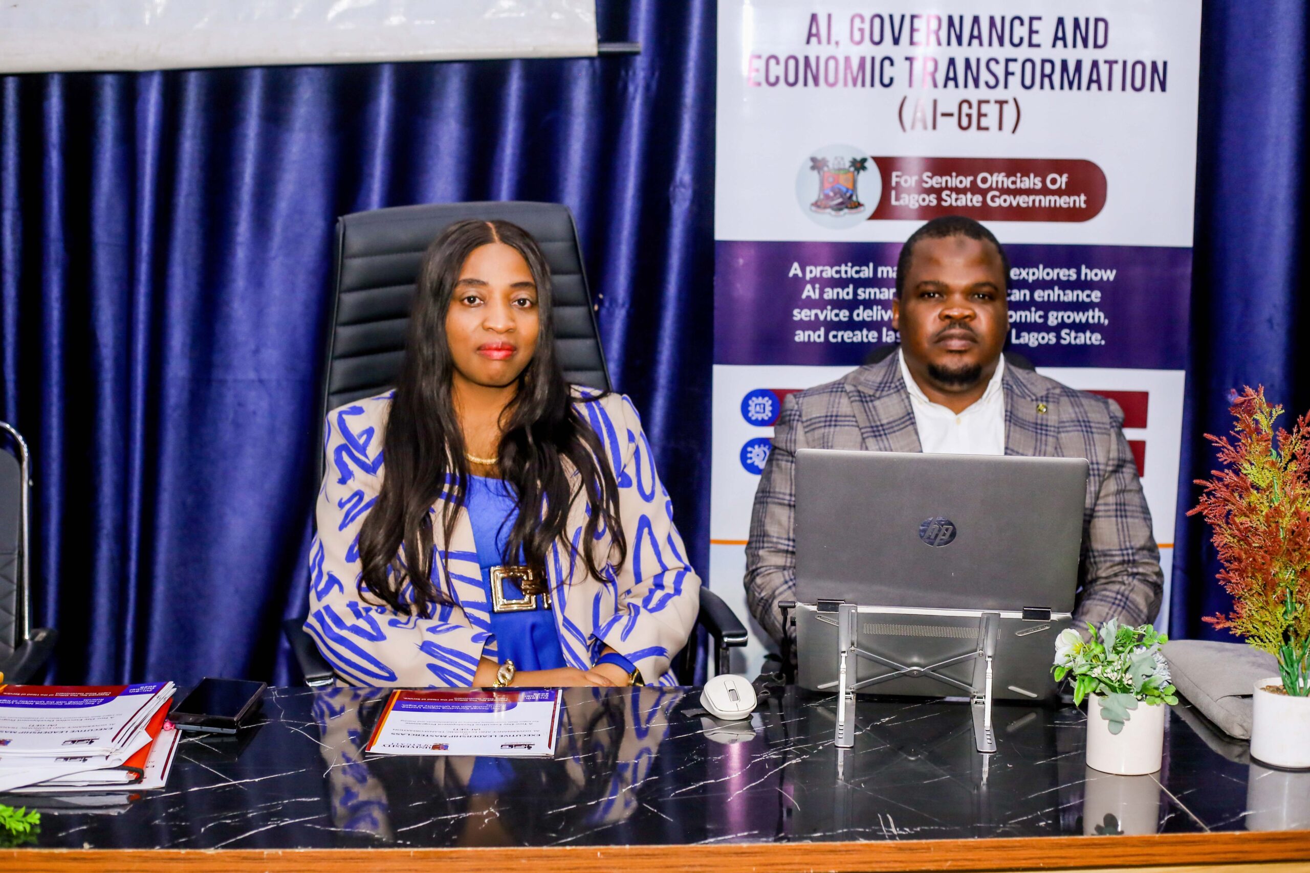Professor Ogechi Adeola and Dr Luqman Afolabi of the University of Kigali during the proposed 90-day implementation session.