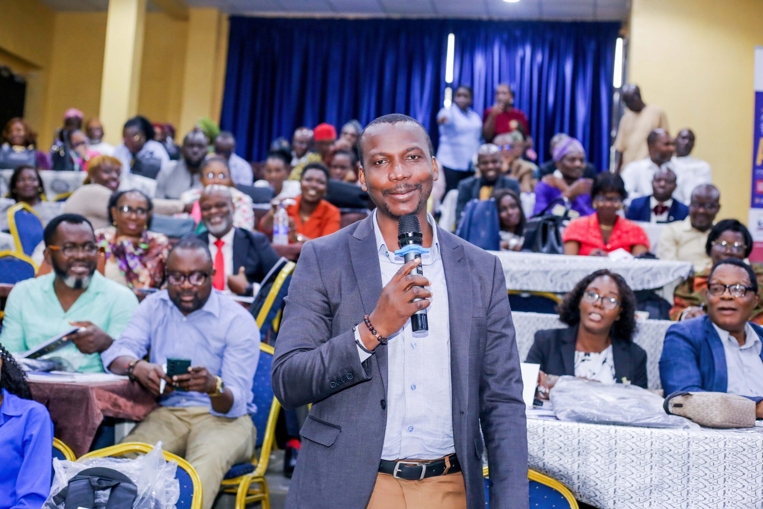 A Lagos State public official contributes during an interactive masterclass session.