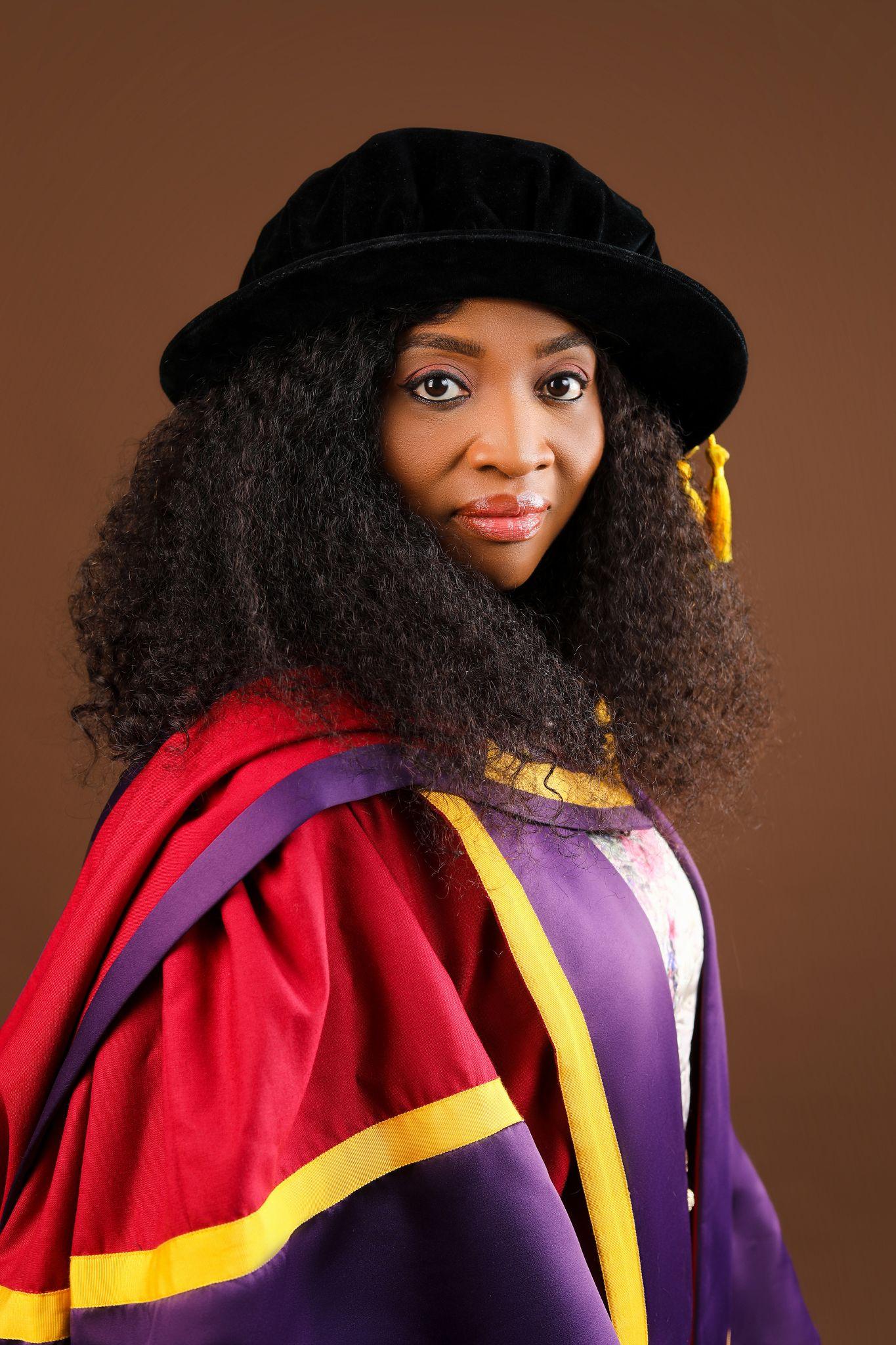 Professor Ogechi Adeola in academic dress