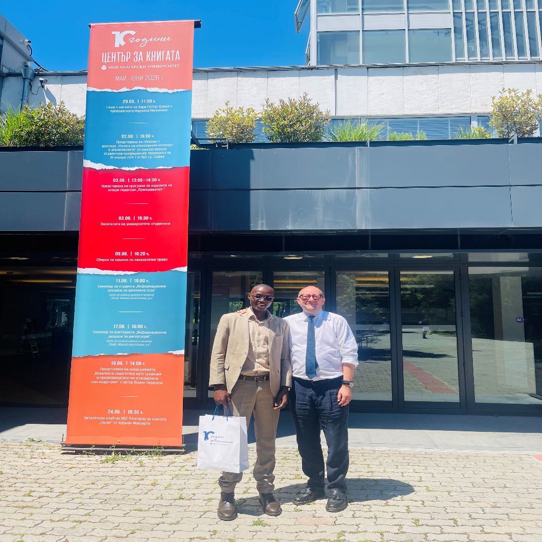 Dr. Ronald Kwena and Prof. Georgi Gochev at New Bulgarian University